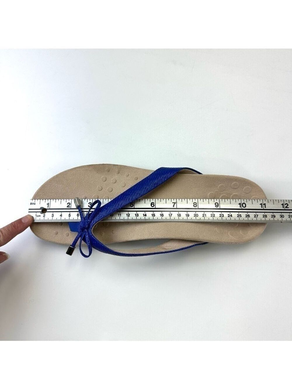 Vionic blue slip on sandal Womens Size 12 Royal Bella II comfort thong Orthotic - Picture 3 of 10